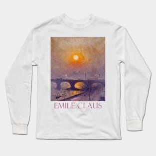 Sunset over Waterloo Bridge by Emile Claus Long Sleeve T-Shirt